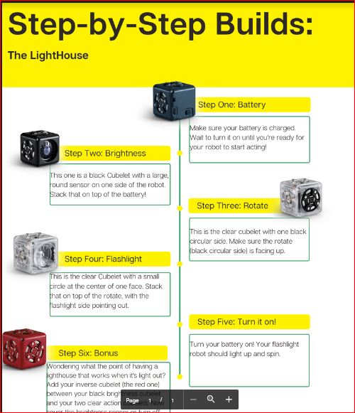 Classroom Robotics: Cubelts Lighthouse Robot