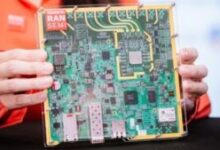 Compact baseband board combines SoC and multi‑band RF transceiver for O‑RU design